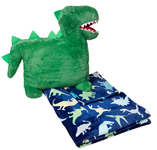 Amazon Basics Kids Bedding Nap Set with Dinosaur Pillow and Fleece Throw Blanket - Premium  from test01os2 - Just CHF 12.81! Shop now at testsub02